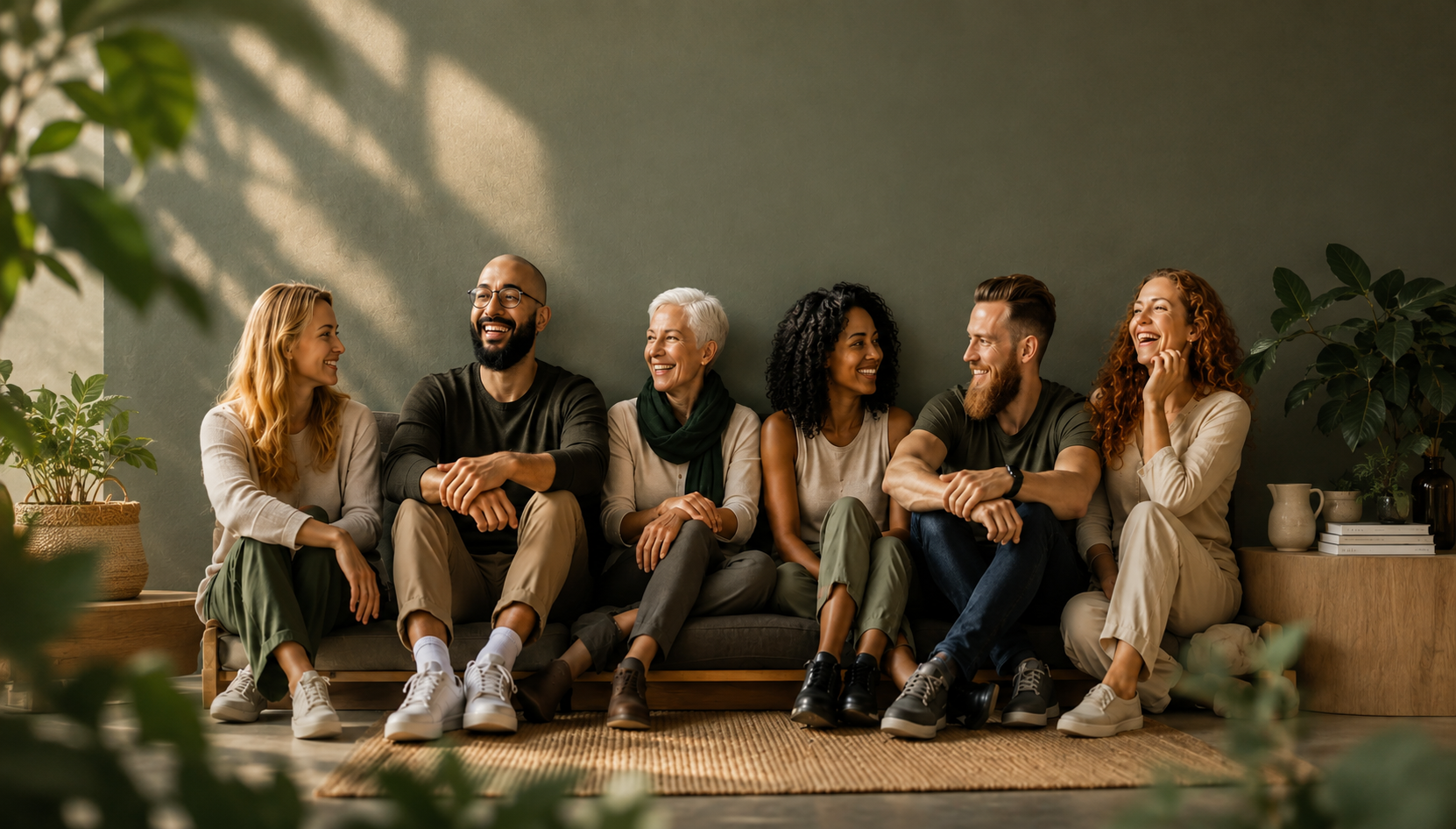 SuperBonsai team in a warm botanical setting
